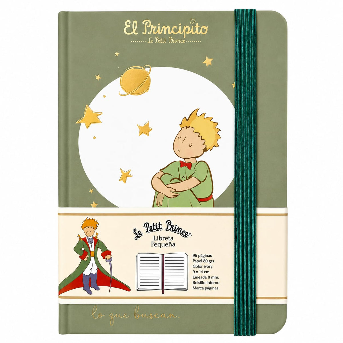 Libreta El Principito con Elástico 9 × 14 cm