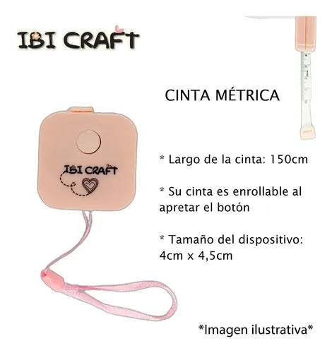 Cinta Métrica Ibicraft Rosa 1,5 m