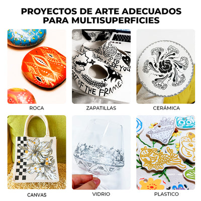 Set Marcadores Acrílicos Arrtx Punta Pincel 10 Colores