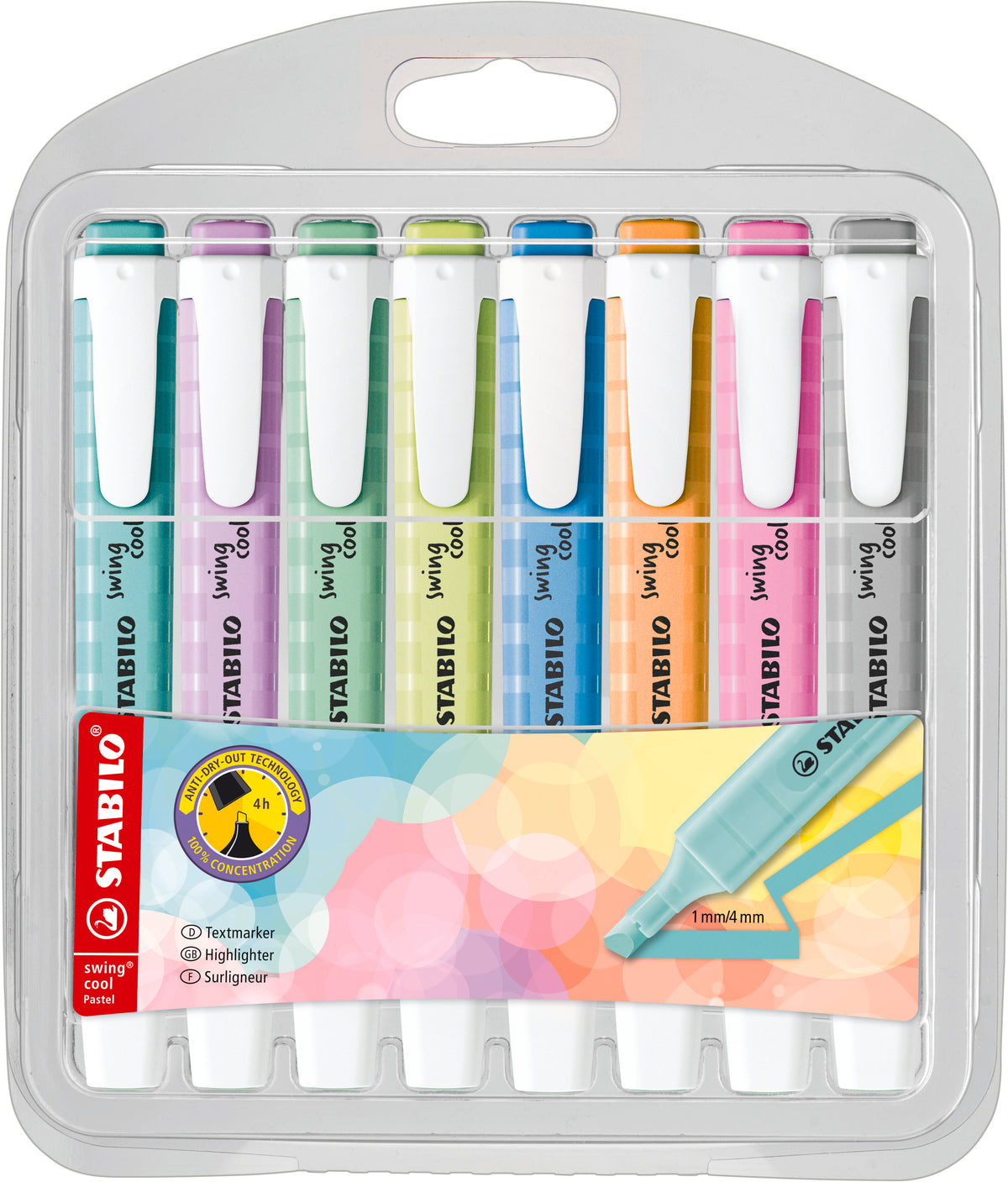 Set Destacadores Stabilo Swing Cool Pastel 8 Colores