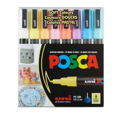 Set Marcadores POSCA PC-3M Pastel 8 Colores - Vista principal