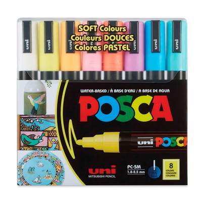 Set Marcadores POSCA PC-5M Pastel 8 Colores - Vista principal