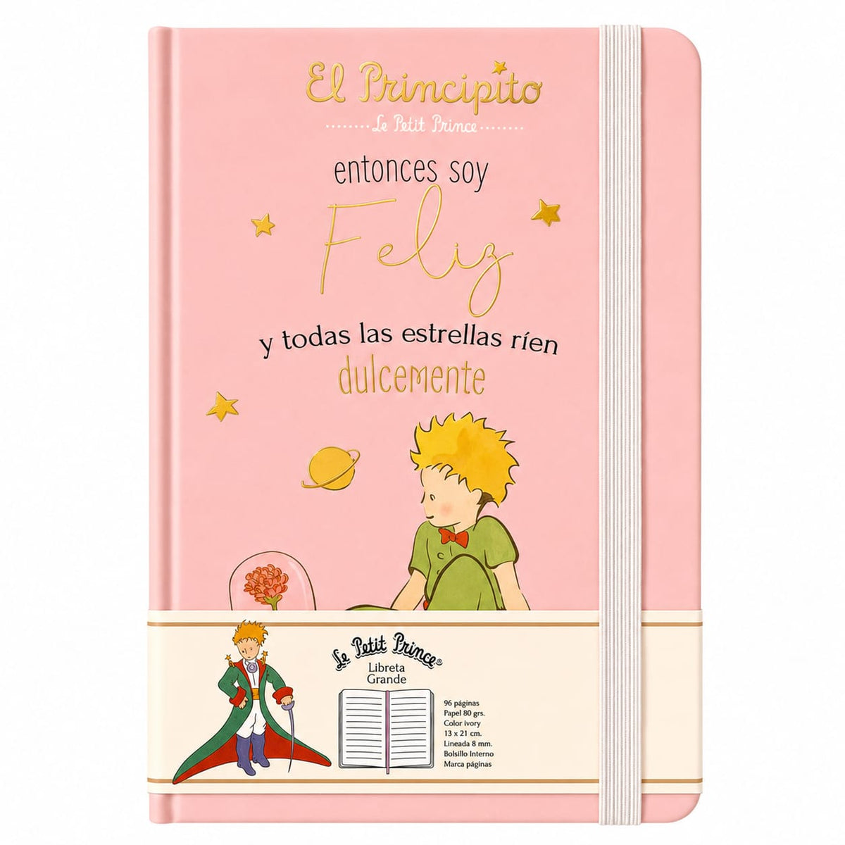 Libreta El Principito con Elástico 13 × 21 cm