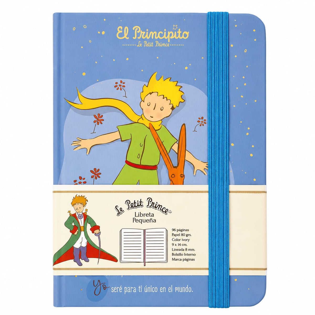 Libreta El Principito con Elástico 9 × 14 cm