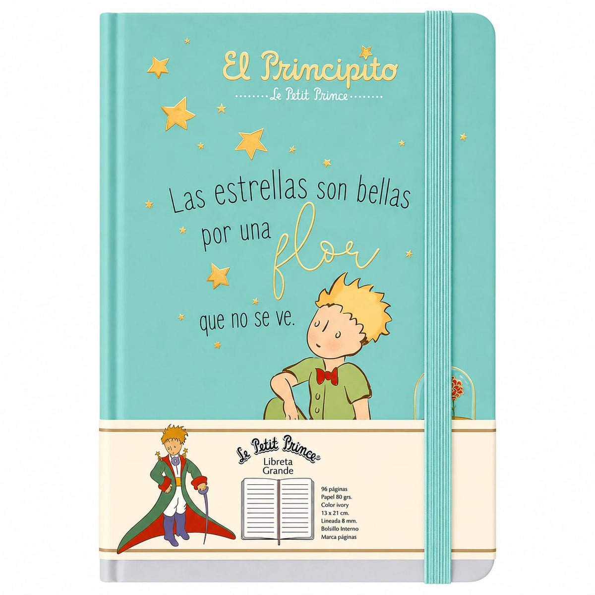 Libreta El Principito con Elástico 13 × 21 cm
