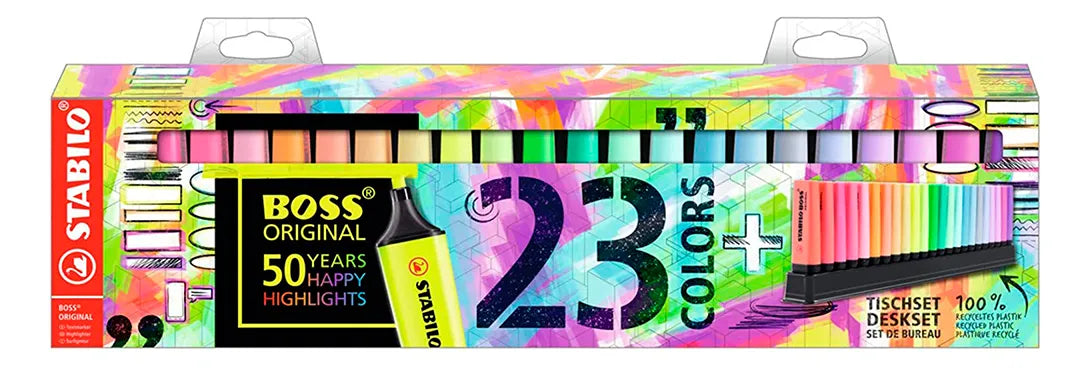 Set Destacadores Stabilo Boss 23 Colores