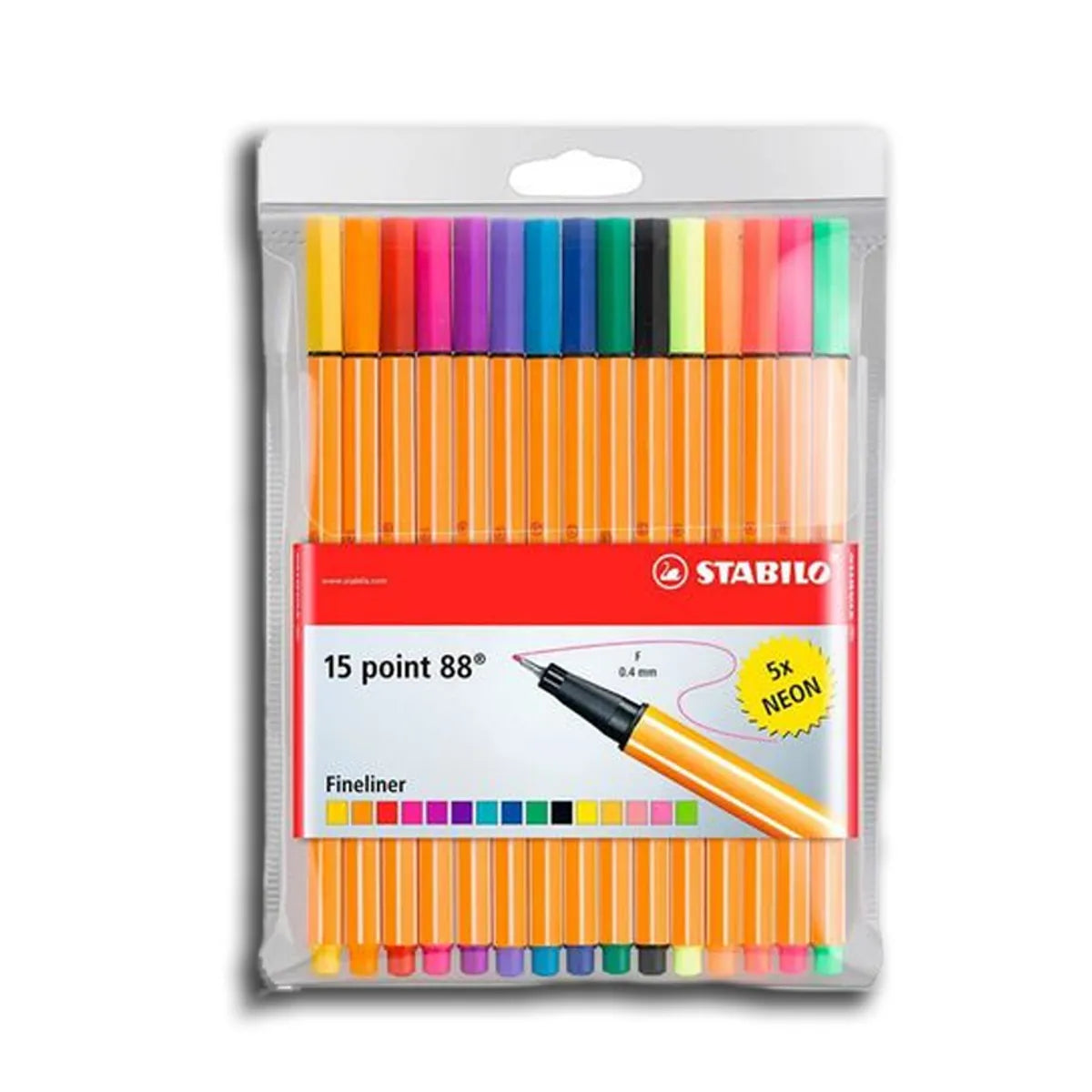 Set Stabilo Point 88 20 Colores (15 Clásicos + 5 Fluor)