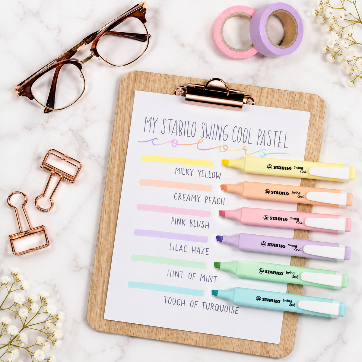 Set Destacadores Stabilo Swing Cool 6 Colores
