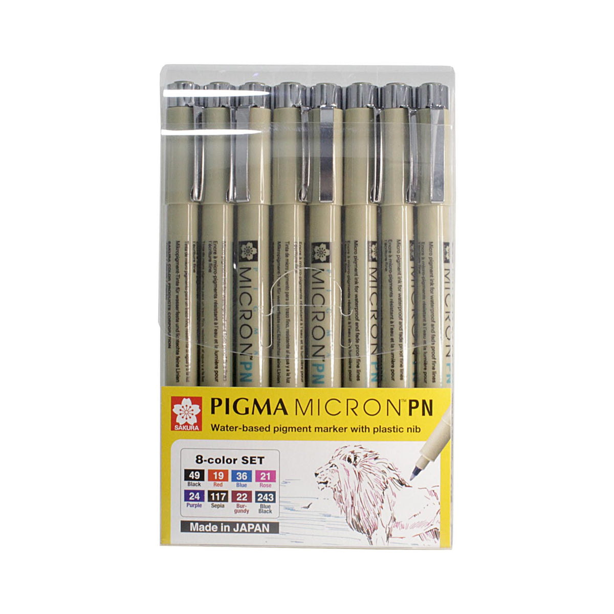 Set Sakura Pigma Micron Brush 8 Colores