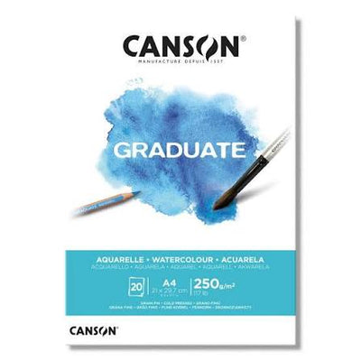 Block Canson Graduate Acuarela A4 250 g - Vista 1