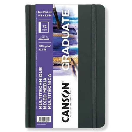 Sketchbook Canson Graduate Croquis Gris Oscuro A5 - Vista 2