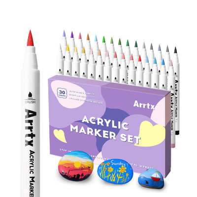 Set Marcadores Acrílicos Arrtx 30 Colores