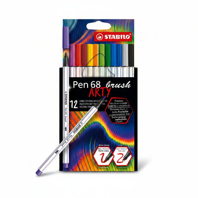 Set Stabilo Pen 68 Brush 12 Colores