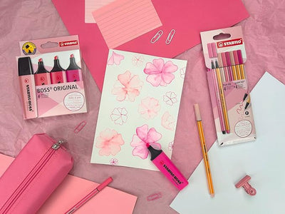 Set Stabilo Shades of Pink 8 Piezas (Point 88 + Pen 68)