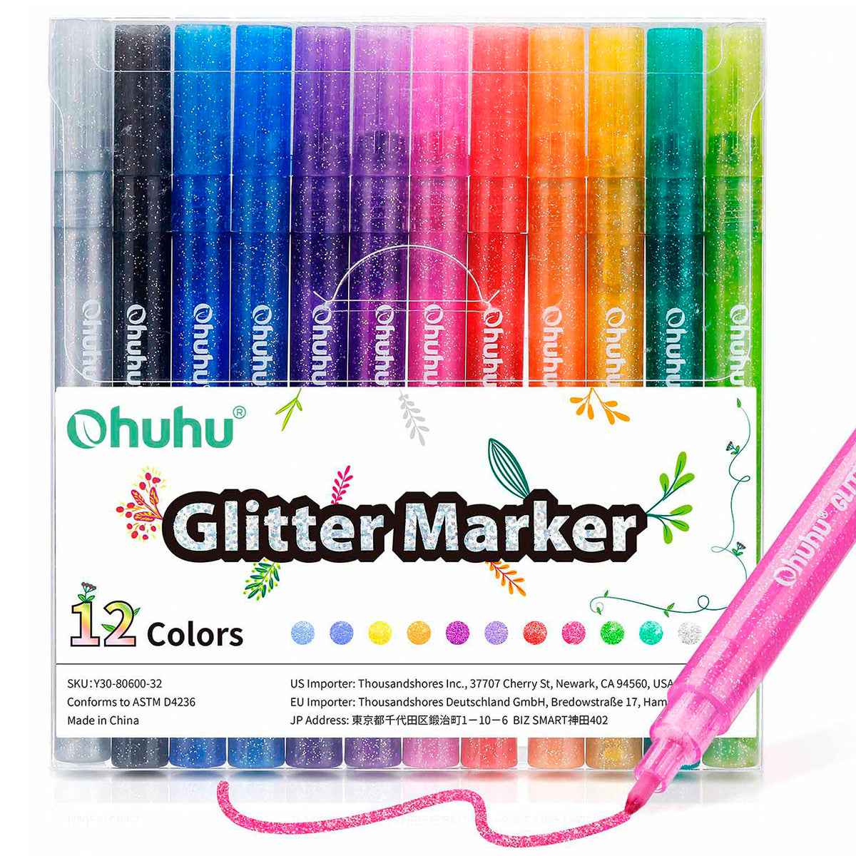 Set Marcadores Glitter Metálicos Ohuhu