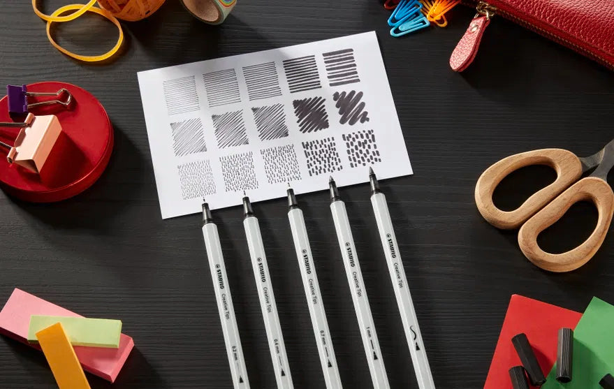 Set Stabilo Creative Tips Negro 5 Puntas