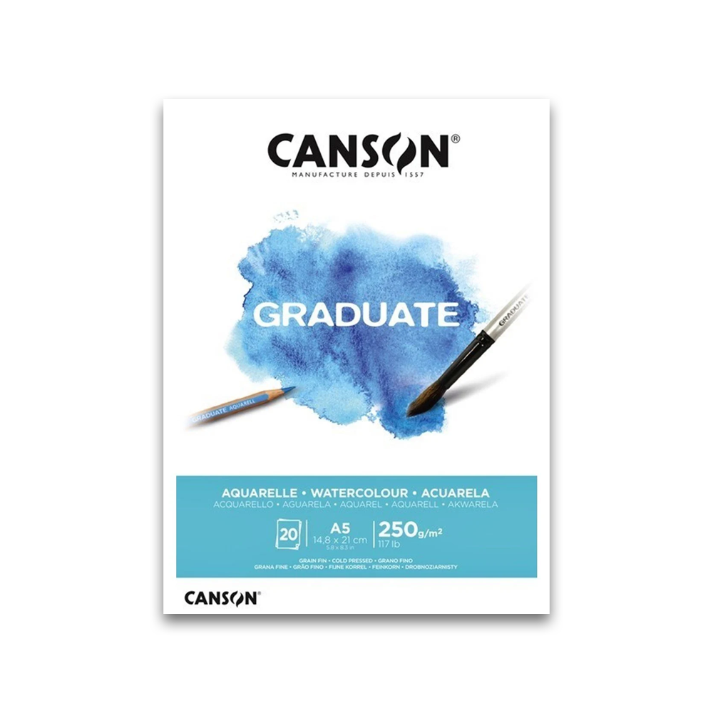 Block Canson Graduate Acuarela A5 250 g - Vista 1