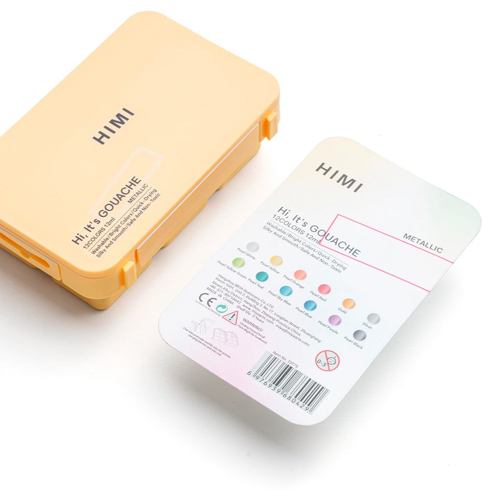Set Gouache Metalizado Himi 12 Colores
