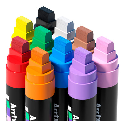 Set Marcadores Acrílicos Arrtx Jumbo 10 Colores 15 mm