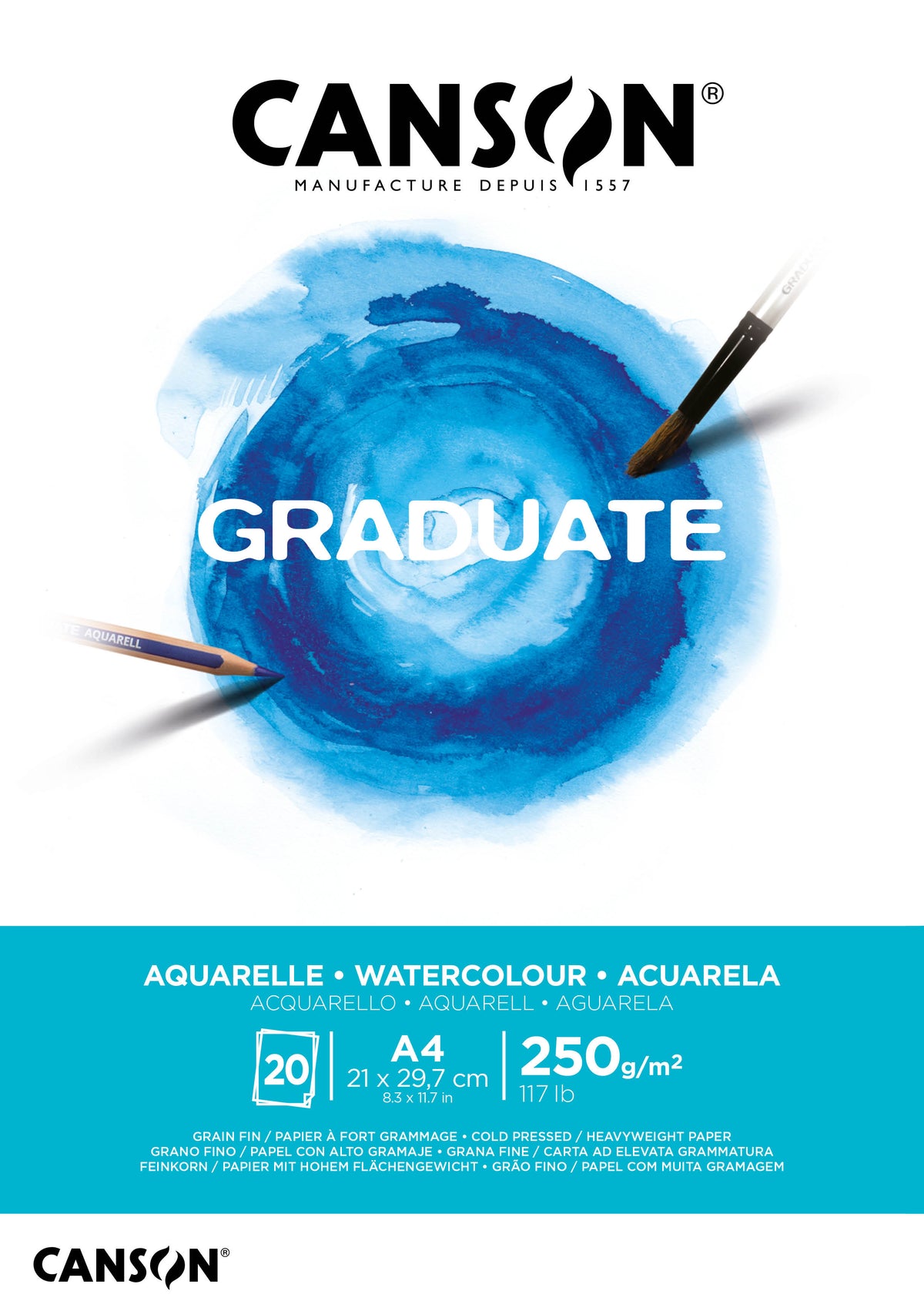 Block Canson Graduate Acuarela A4 250 g - Vista 4