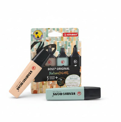 Set Destacadores Stabilo Boss Nature Colors 4 Colores