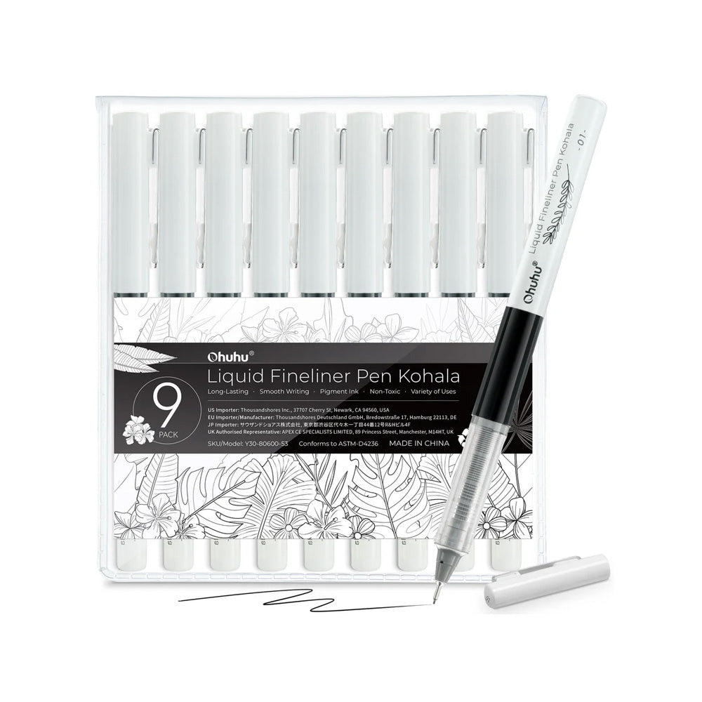Set Fineliners Ohuhu Kohala 9 grosores
