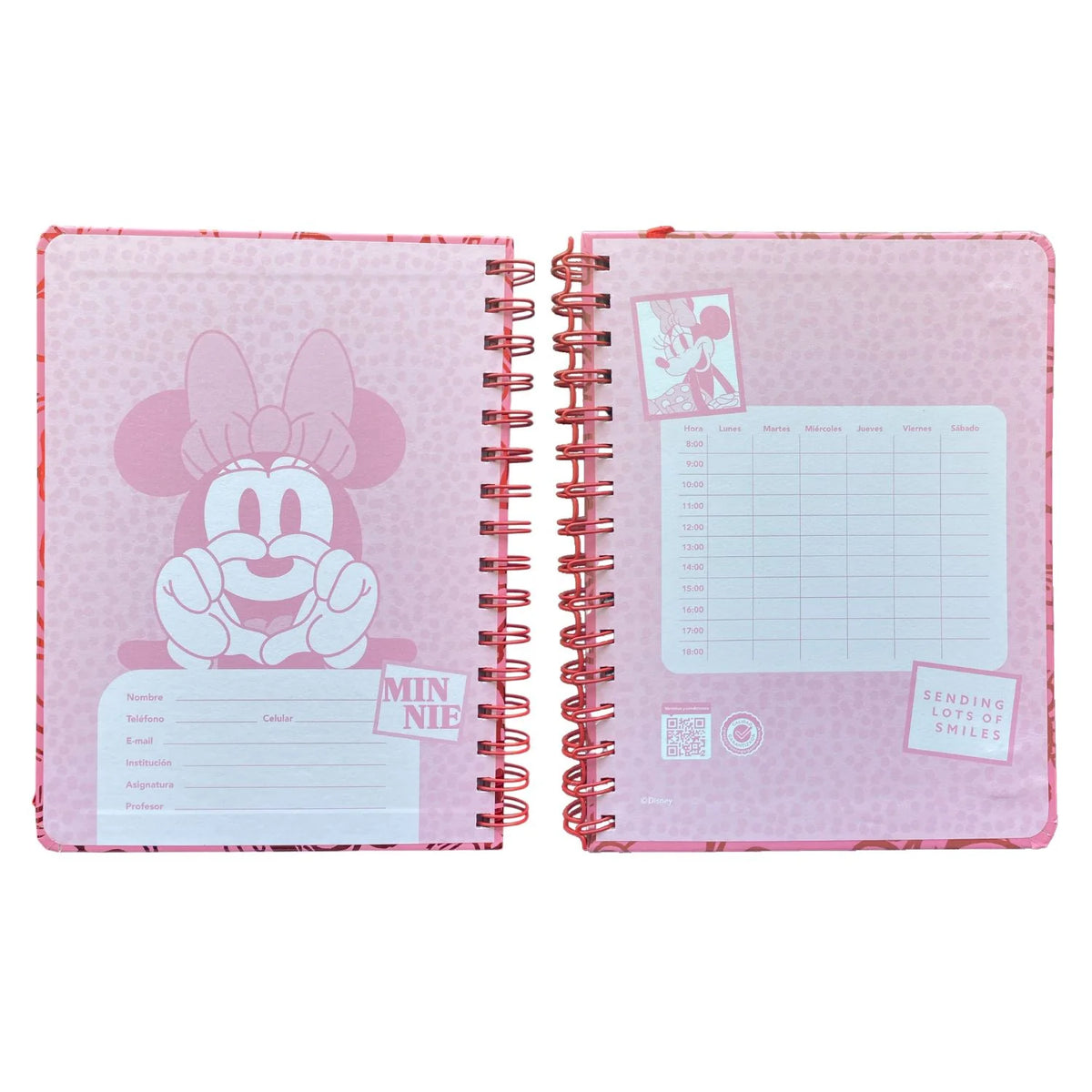 Libreta espiral Mooving A5 Tapa Dura Minnie