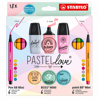 Set Stabilo Pastel Love 18 Colores