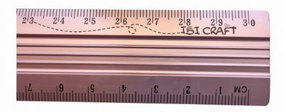 Regla de Aluminio Ibicraft Rosa 30 cm