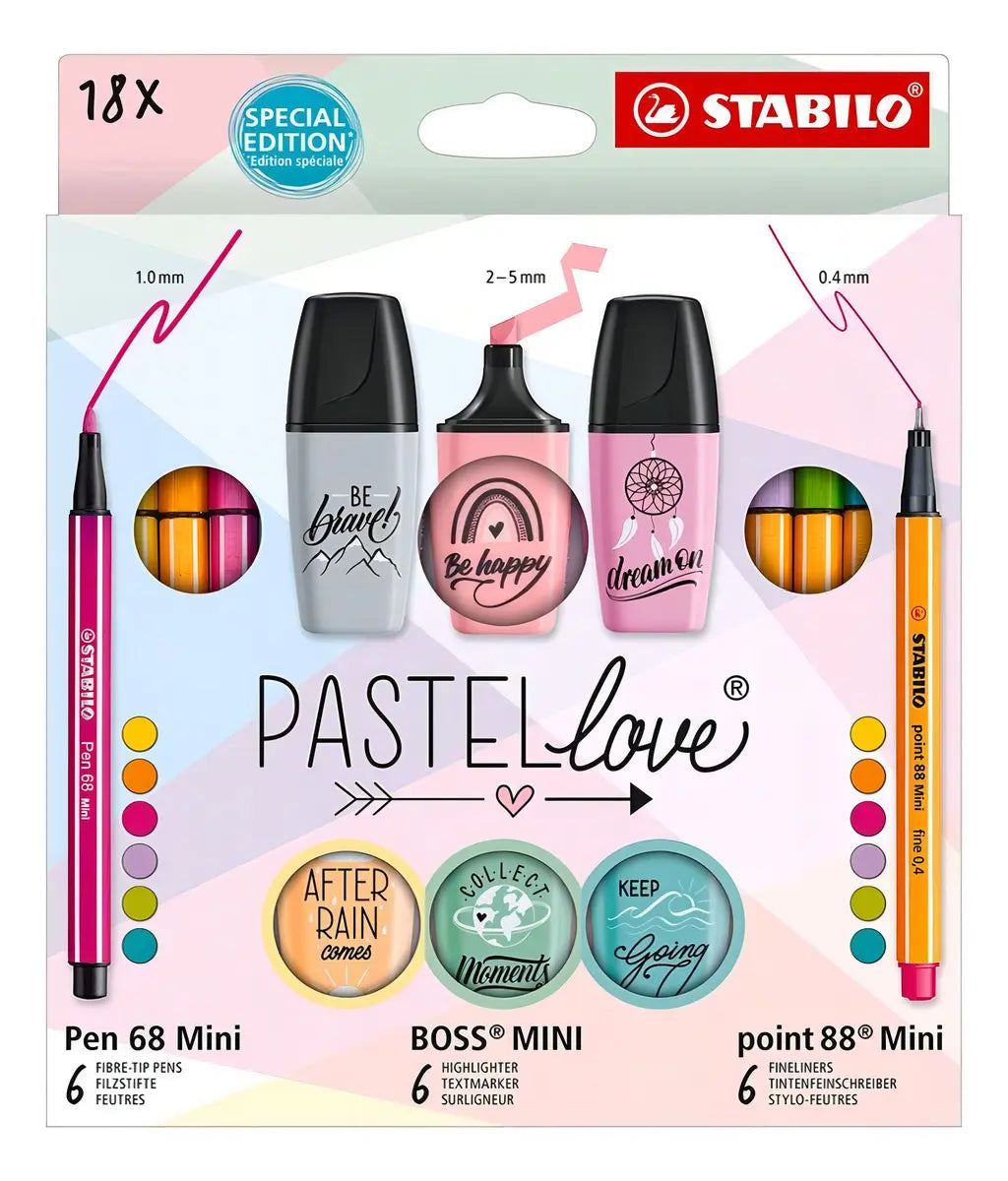Set Stabilo Pastel Love 18 Colores