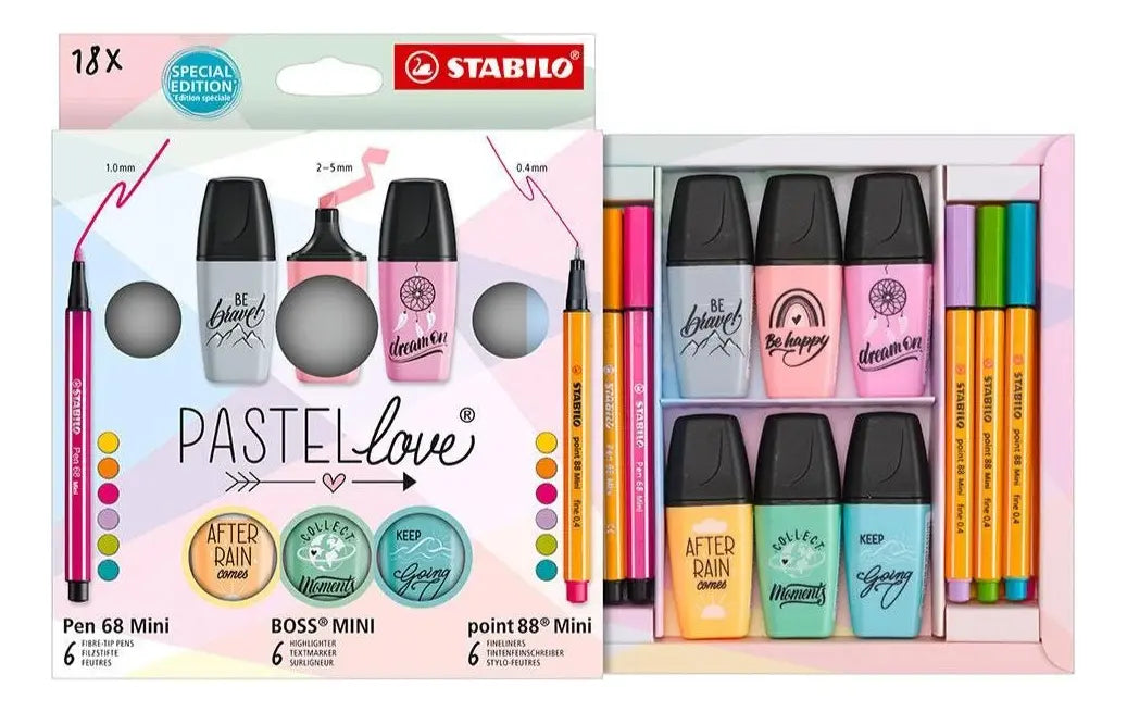 Set Stabilo Pastel Love 18 Colores