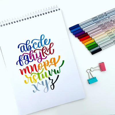 Set Stabilo Pen 68 Brush 12 Colores