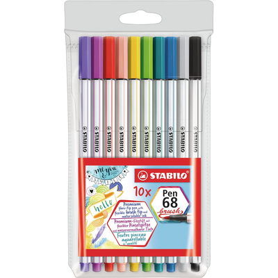 Set Stabilo Pen 68 Brush 10 Colores